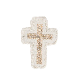 Het Macramé Kruis - Wit