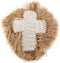 Het Raffia Shell Kruis - Naturel Wit - L