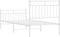 vidaXL - Bedframe - met - hoofd- - en - voeteneinde - metaal - wit - 90x190 - cm
