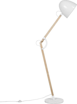 HETTON - Staande lamp - Wit - Marmer