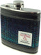Heupfles Blauw met Turquoise - Harris Tweed - Glen Appin of Scotland