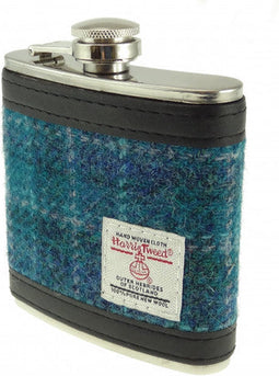 Heupfles Blauw (Sea Blue) - Harris Tweed - Glen Appin of Scotland