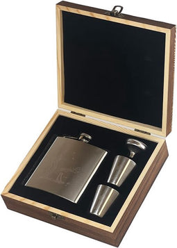 Heupfles Jachtsport - Luxe Set - RVS - Gegraveerd - Selbraehouse Scotland