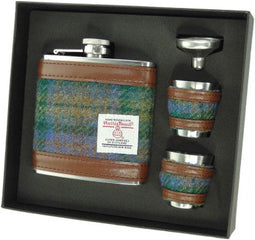 Heupfles Skye Tartan - Luxe Set - Harris Tweed - Glen Appin of Scotland