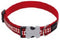 Dog collar Red Dingo Reflective Bones Red (1,2 x 20-32 cm)