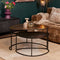 Salontafel set industrieel - Salontafel set Jarrel - Salontafels unieke vorm 90 cm