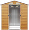 vidaXL - Tuinschuur - 191x215x198 - cm - gegalvaniseerd - staal - lichtbruin