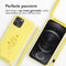 iMoshion Hoesje Geschikt voor iPhone 12 Pro / 12 Hoesje Met Koord - iMoshion Siliconen design hoesje met koord - Geel / Flower Yellow