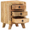 vidaXL - Nachtkastje - 37x32x50 - cm - massief - ruw - mangohout
