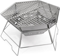 Hexagon - RVS Grill en Vuurschaal