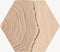 Hexagon wandtegel | Eiken | Boomstam Reliëf | Zelfklevend | ↑24CM - 21CM