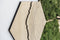 Hexagon wandtegel | Eiken | Boomstam Reliëf | Zelfklevend | ↑24CM - 21CM