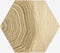 Hexagon wandtegel | Eiken | Boomstam Reliëf | Zelfklevend | ↑24CM - 21CM
