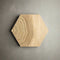 Hexagon wandtegel | Eiken | Boomstam Reliëf | Zelfklevend | ↑24CM - 21CM