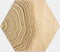 Hexagon wandtegel | Eiken | Boomstam Reliëf | Zelfklevend | ↑24CM - 21CM
