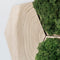 Hexagon wandtegel | Eiken | Boomstam Reliëf | Zelfklevend | ↑24CM - 21CM