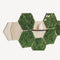 Hexagon wandtegel | Eiken | Boomstam Reliëf | Zelfklevend | ↑24CM - 21CM