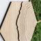 Hexagon wandtegel | Eiken | Boomstam Reliëf | Zelfklevend | ↑24CM - 21CM
