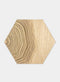 Hexagon wandtegel | Eiken | Boomstam Reliëf | Zelfklevend | ↑24CM - 21CM