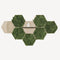 Hexagon wandtegel | Eiken | Wandplank | Zelfklevend | ↑24CM - 21CM