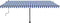 vidaXL - Luifel - handmatig - uittrekbaar - met - LED - 500x300 - cm - blauw - en - wit