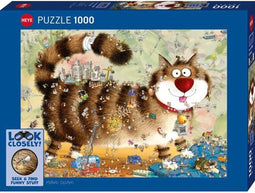 Heye legpuzzel Look Closely! At the Cat (1000 stukjes, Degano)