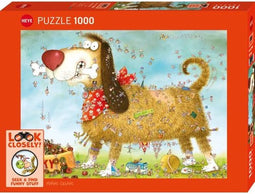 Heye legpuzzel Look Closely! At the Dog (Degano, 1000 stukjes)