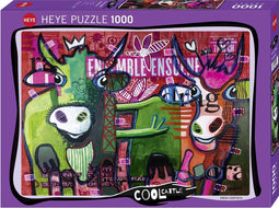 Heye Puzzel Gestreepte Koeien 1000.