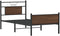 vidaXL - Bedframe - zonder - matras - bewerkt - hout - bruin - eikenkleur - 80x200 - cm