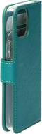 Mobiparts iPhone 13 Mini - Wallet Case - Saffiano motief - Turquoise