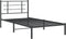 vidaXL - Bedframe - met - hoofdbord - metaal - zwart - 100x200 - cm