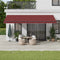 vidaXL - Luifel - automatisch - uittrekbaar - 600x300 - cm - bordeauxrood
