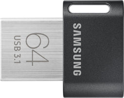 Samsung Fit Plus - USB 3.2 Gen 1 - 64 GB - Zwart/Roestvrijstaal