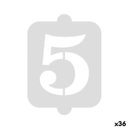 Taartsjabloon Algon Cijfer 5 (36 Stuks)