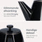 Vaja® Juliette Theepot - Dubbelwandig - 1.0L met Filter - Glimmend Zwart