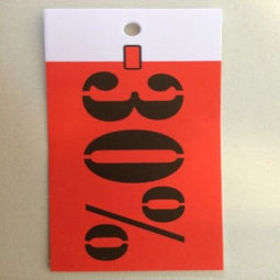 Klika - Hangetiket 35x70 mm -30% gesneden 250st - 20 stuks