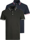JACK & JONES JJEPAULOS - Poloshirt korte mouw - 2-pack donkerblauw en donkergroen