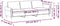 vidaXL - Driezitsbank - 180 - cm - fluweel - roze