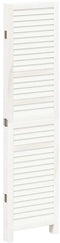 vidaXL - Kamerscherm - met - 4 - panelen - massief - paulowniahout - wit