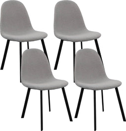 Set van 4 Kick eetkamerstoel Ted - grijs
