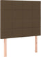 vidaXL - Hoofdborden - 2 - st - 100x5x78/88 - cm - stof - donkerbruin