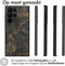 iMoshion Hoesje Geschikt voor Samsung Galaxy S23 Ultra Hoesje Siliconen - iMoshion Design hoesje - Zwart / Black Marble