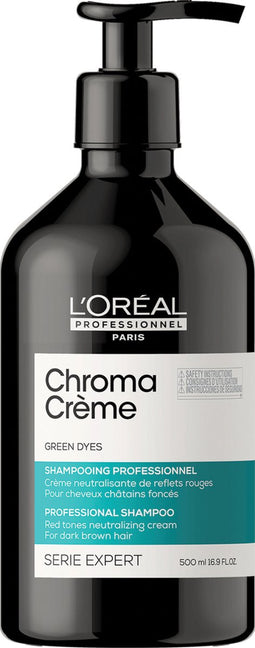 L’Oréal Professionnel Chroma Crème Shampoo - Kleurcorrigerende & verzorgende shampoo voor donker bruin en zwart haar - Serie Expert - 500ml
