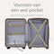Skycases City Walker - Grote Reiskoffer 94L - Lichtgewicht & Sterk - 360° Spinner Wielen - TSA-slot - Wetpouch - Champagne - 76 x 52 x 29 cm