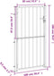 vidaXL - Poort - 100x180 - cm - roestvrij - staal