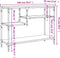vidaXL - Wandtafel - met - schappen - 100x35x75 - cm - bruin - eikenkleur