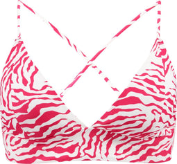 Barts Galia Bralette - Gevoerde triangel bikini top - Uitneembare vulling - Roze zebraprint