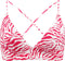 Barts Galia Bralette - Gevoerde triangel bikini top - Uitneembare vulling - Roze zebraprint