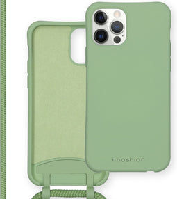 imoshion Hoesje Geschikt voor iPhone 12 Pro / 12 Hoesje Met Koord - imoshion Color Backcover met afneembaar koord - Groen