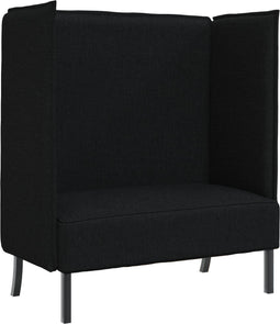 vidaXL - Hoge - Rugbank - Zwart - 109x56x121 - cm - Stof